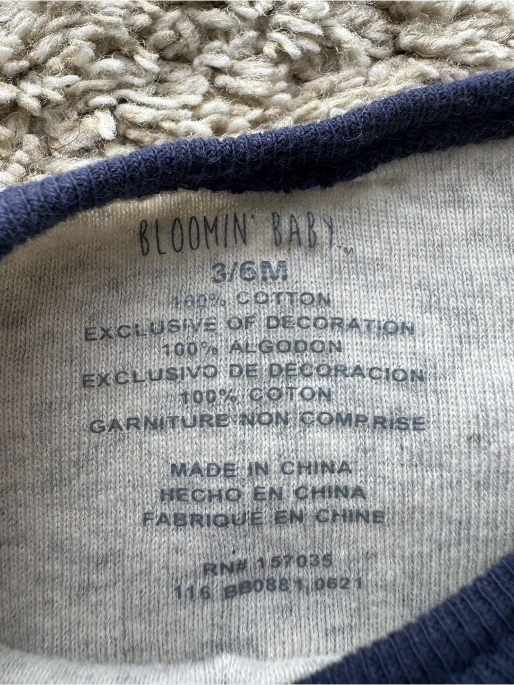 Bloomin’ Baby “I Am Easily A-Moosed” Footed Sleeper Gray Moose Pajamas 3-6M